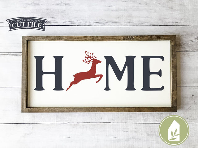 Christmas SVG | Home SVG | Reindeer SVG | Farmhouse Sign Design SVG LilleJuniper 