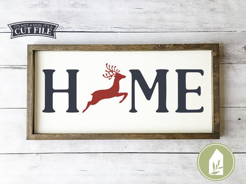 Christmas SVG | Home SVG | Reindeer SVG | Farmhouse Sign Design SVG LilleJuniper 