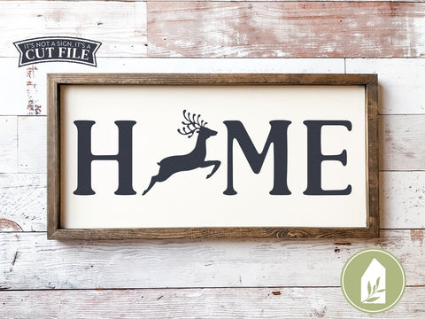 Christmas SVG | Home SVG | Reindeer SVG | Farmhouse Sign Design SVG LilleJuniper 