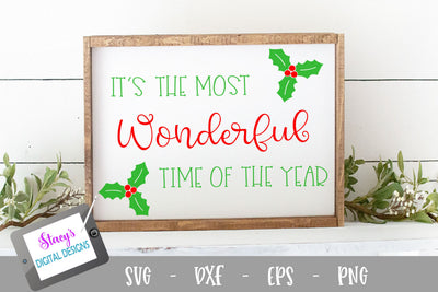 Christmas SVG - It's the most wonderful time of the year SVG Stacy's Digital Designs 