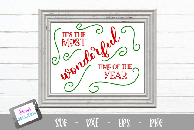Christmas SVG - It's the most wonderful time of the year SVG Stacy's Digital Designs 