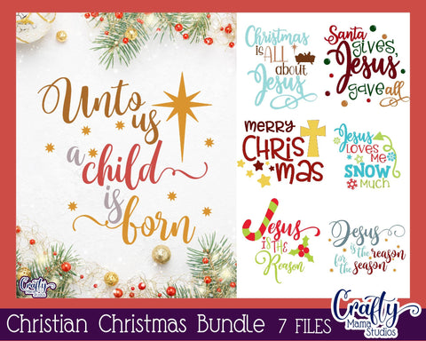 Christmas Svg - Jesus Svg Bundle - Christian Svg - Jesus Is The Reason For The Season SVG Crafty Mama Studios 