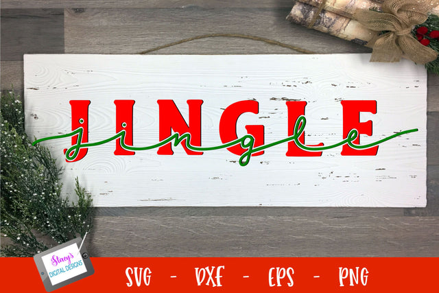 Christmas SVG - Jingle SVG - Knockout Design SVG Stacy's Digital Designs 