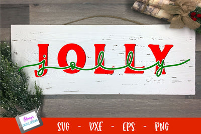 Christmas SVG - Jolly SVG - Knockout SVG Stacy's Digital Designs 