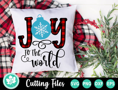 Christmas SVG | Joy to the World Plaid SVG TrueNorthImagesCA 