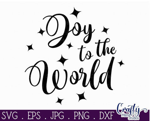 Christmas Svg - Joy To The World Svg - Christmas Round Sign SVG Crafty Mama Studios 