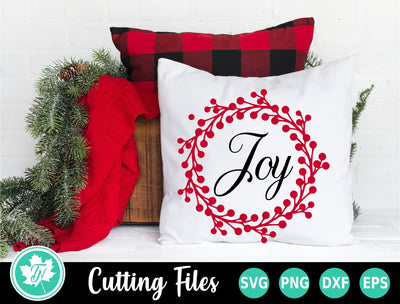 Christmas SVG | Joy Wreath SVG TrueNorthImagesCA 