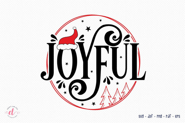 Christmas SVG, Joyful SVG Cut File SVG CraftLabSVG 