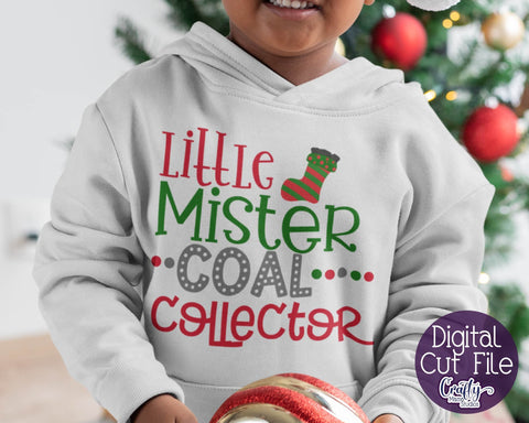 Christmas SVG - Little Mister Coal Collector - Kid's Christmas SVG Crafty Mama Studios 