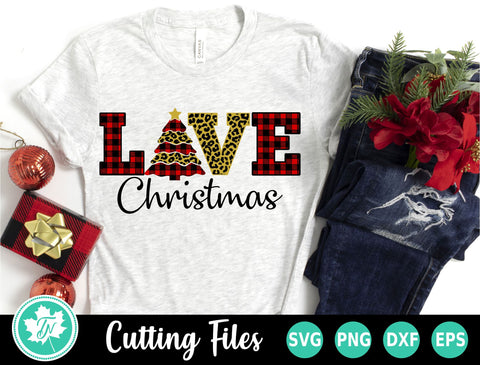 Christmas SVG | Love Christmas Leopard Print SVG TrueNorthImagesCA 