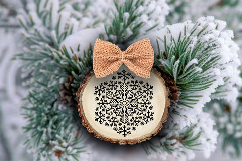 Christmas SVG Mandala, Snowflake Mandala SVG, Vinyl Winter Decoration. SVG Elinorka 