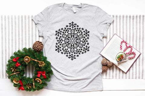 Christmas SVG Mandala, Snowflake Mandala SVG, Vinyl Winter Decoration. SVG Elinorka 