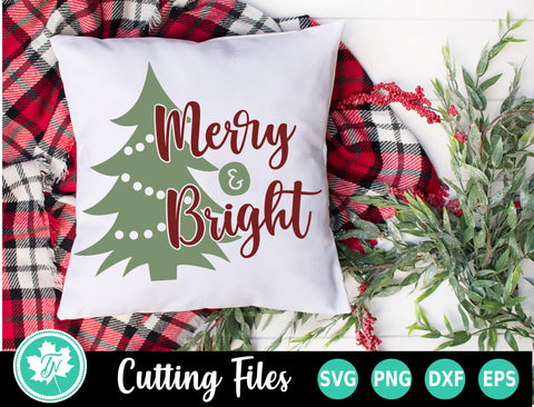 Christmas SVG | Merry and Bright Christmas Tree SVG TrueNorthImagesCA 