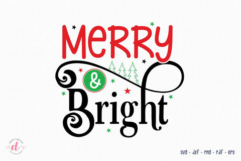 Christmas SVG | Merry & Bright SVG SVG CraftLabSVG 
