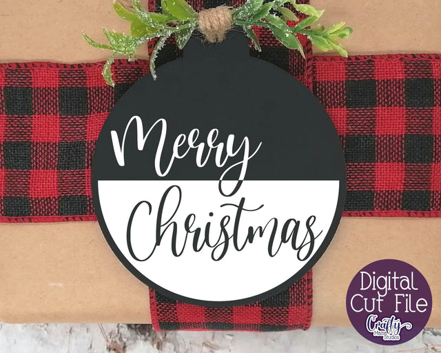 Christmas Svg - Merry Christmas Svg - Christmas Round Sign SVG Crafty Mama Studios 