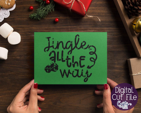 Christmas Svg - Merry Christmas Svg - Holiday Svg - Jingle All The Way - Jingle Bells Svg SVG Crafty Mama Studios 