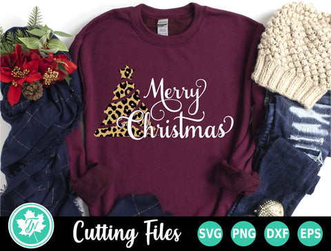 Christmas SVG | Merry Christmas SVG | Leopard Tree SVG TrueNorthImagesCA 