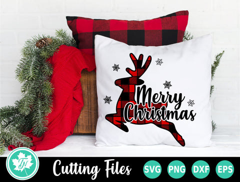 Christmas SVG | Merry Christmas SVG | Plaid Deer SVG SVG TrueNorthImagesCA 