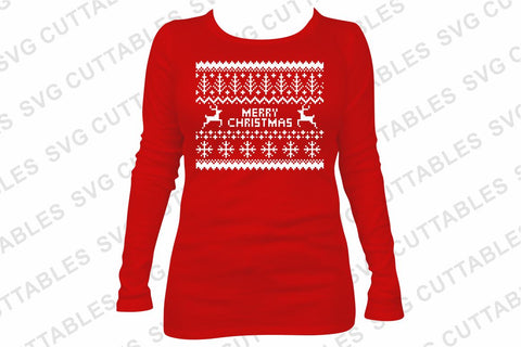 Christmas SVG - Merry Christmas Sweater SVG Svg Cuttables 