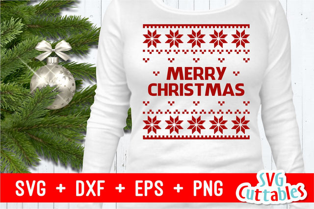 Christmas SVG - Merry Christmas Ugly Sweater SVG Svg Cuttables 