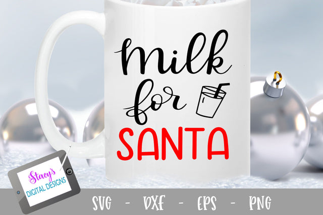 Christmas SVG - Milk for Santa SVG File- handlettered SVG Stacy's Digital Designs 