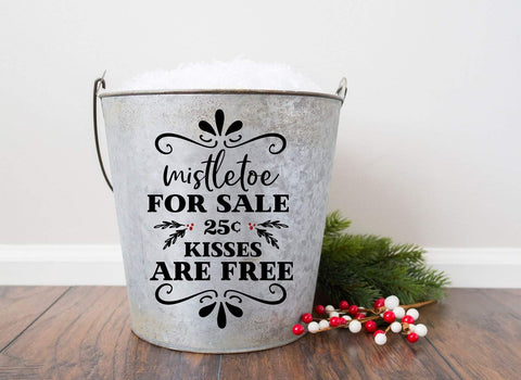 Christmas SVG - Mistletoe For Sale Kisses Are Free SVG SVG Simply Cutz 