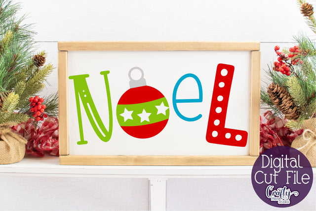 Christmas Svg, Noel Svg, Colorful Christmas Sign SVG Crafty Mama Studios 