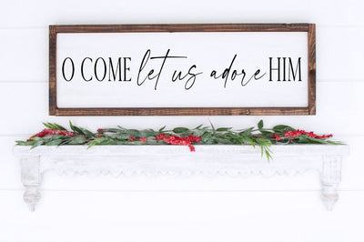 Christmas SVG - O Come Let Us Adore Him SVG SVG Simply Cutz 