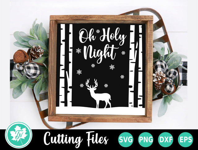 Christmas SVG | Oh Holy Night Deer SVG TrueNorthImagesCA 