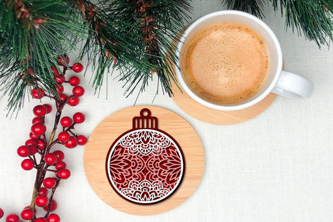 Christmas SVG Ornament, 3D SVG Layered Mandala, Ornaments SVG. 3D Paper Elinorka 