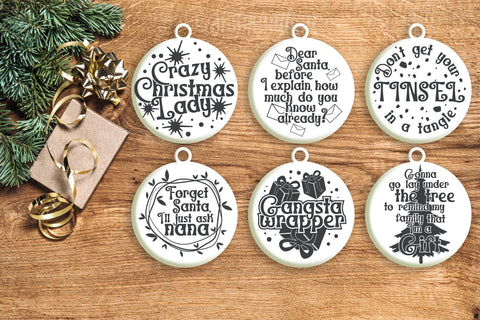 Christmas Svg Ornament Mega Bundle. Family Round Christmas Ornaments Svg. Merry Christmas Svg. Funny Christmas Quotes Svg, Dxf, Png SVG Mint And Beer Creations 