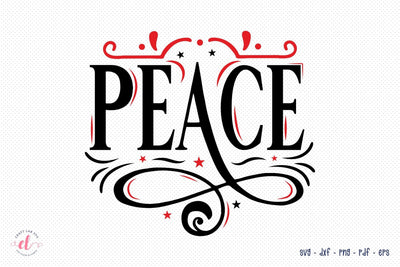 Christmas SVG - Peace SVG Cut File SVG CraftLabSVG 