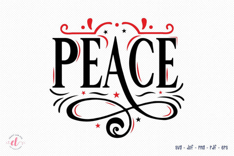Christmas SVG - Peace SVG Cut File SVG CraftLabSVG 