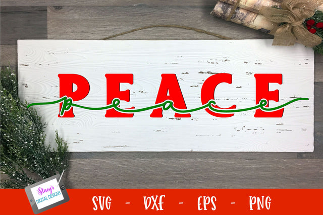 Christmas SVG - Peace SVG - Knockout SVG Stacy's Digital Designs 