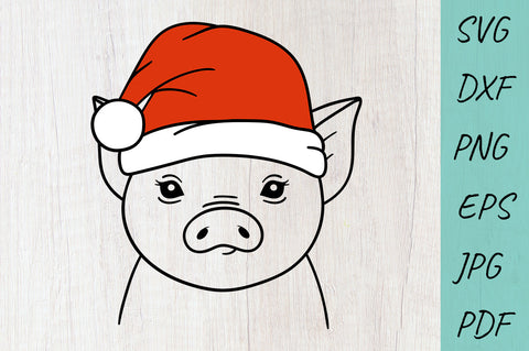 Christmas Svg | Pig Santa Claus Svg | Pig Svg SVG Irina Ostapenko 