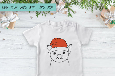 Christmas Svg | Pig Santa Claus Svg | Pig Svg SVG Irina Ostapenko 