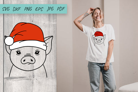 Christmas Svg | Pig Santa Claus Svg | Pig Svg SVG Irina Ostapenko 