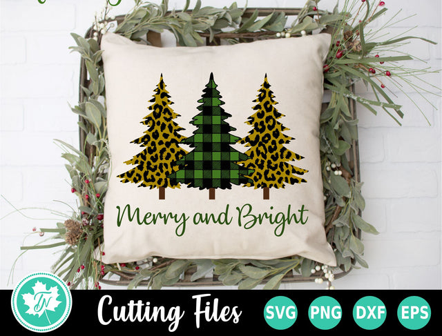Christmas SVG | Plaid and Leopard Christmas Trees SVG TrueNorthImagesCA 