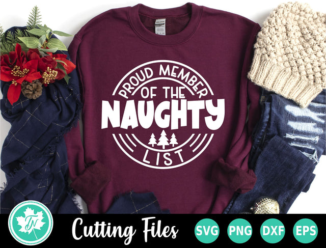 Christmas SVG | Proud Member of the Naughty List SVG TrueNorthImagesCA 