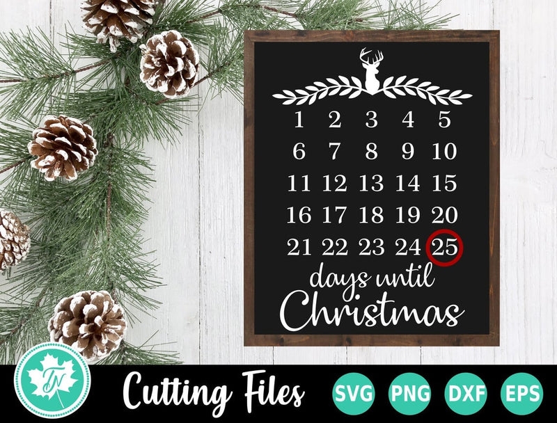 Christmas SVG | Reindeer Christmas Countdown SVG TrueNorthImagesCA 