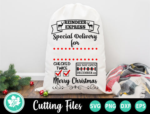 Christmas SVG | Reindeer Express Santa Sack SVG TrueNorthImagesCA 