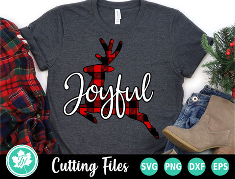 Christmas SVG | Reindeer SVG | Joyful SVG SVG TrueNorthImagesCA 