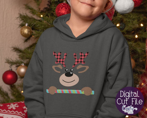 Christmas Svg - Reindeer Svg - Kid's Christmas - Buffalo Plaid SVG Crafty Mama Studios 