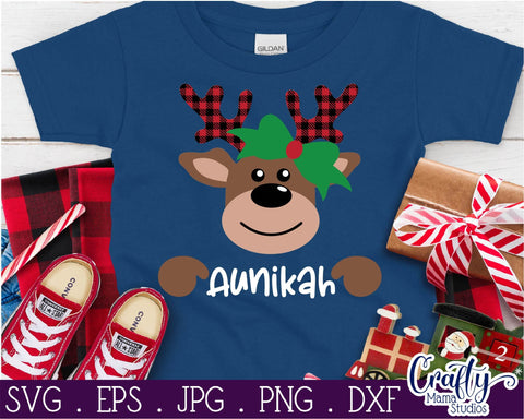 Christmas Svg, Reindeer Svg, Kid's Christmas, Santa Reindeer SVG Crafty Mama Studios 
