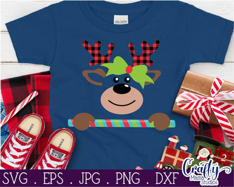 Christmas Svg, Reindeer Svg, Kid's Christmas, Santa Reindeer SVG Crafty Mama Studios 