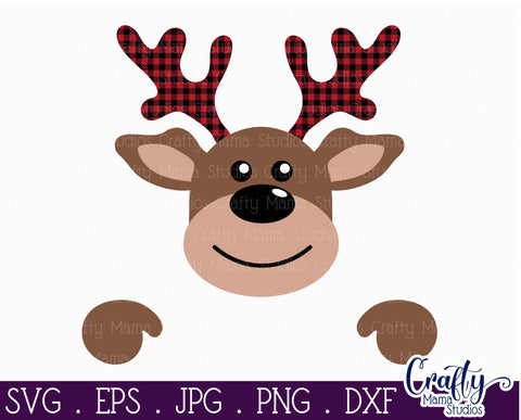 Christmas Svg, Reindeer Svg, Kid's Christmas, Santa Reindeer SVG Crafty Mama Studios 