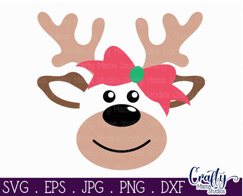 Christmas Svg, Reindeer Svg, Kid's Christmas, Santa Reindeer SVG Crafty Mama Studios 