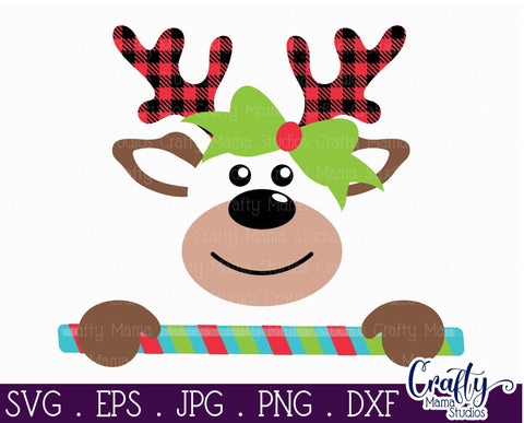 Christmas Svg, Reindeer Svg, Kid's Christmas, Santa Reindeer SVG Crafty Mama Studios 