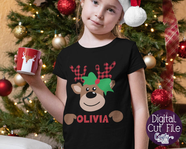 Christmas Svg, Reindeer Svg, Kid's Christmas, Santa Reindeer SVG Crafty Mama Studios 