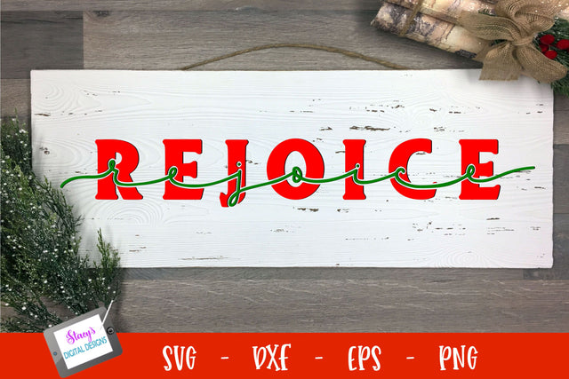 Christmas SVG - Rejoice SVG - Knockout SVG Stacy's Digital Designs 